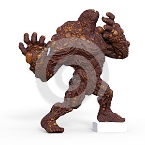 3d-illustration of an isolated fantasy alien creature