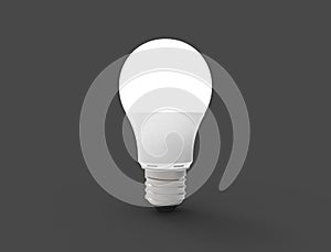 3D illustration of a LED light bulb in studio background