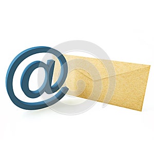 3D illustration of a mail and email photo