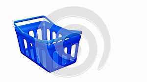 3D illustration Minimal shopping basket icon Logo illustration and design. An online shop and marketplace element