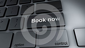 3D Illustration of Modern Keyboard with the Word Book now