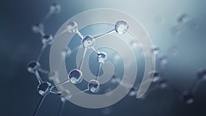 3d illustration of molecule model. Science background with molecules