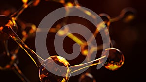 3d illustration of molecule model. Science background with molecules