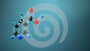 3D illustration Molecule Vitamin B3
