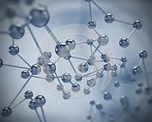 3d illustration of molecules chemical science background photo