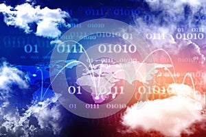 Internet Connection technology background, Business network Concept