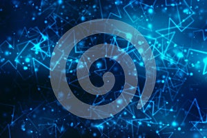 2d illustration Network community concept . Mixed media, Network Connection Concept