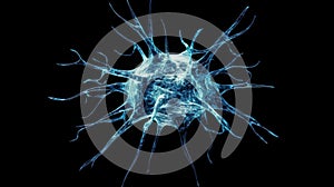 3d illustration of neuron cell. Neuron cell. Neuron cell close-up