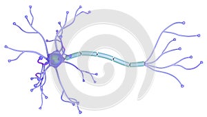 Tridimensional ilustraciones de neurona 