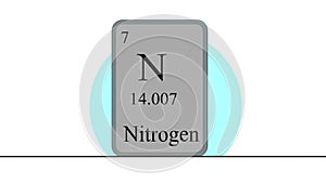 Nitrogen. Element of the periodic table of the Mendeleev system