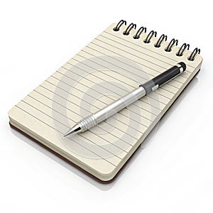 Note Review 3D Illustration