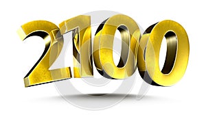 Numbers 2100 3d.