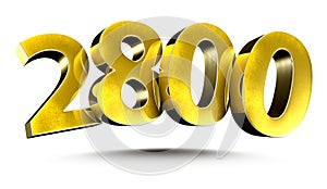 Numbers 2800 3d.