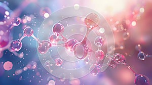 A 3D illustration of an organic molecule.