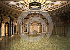 Trojrozměrný ilustrace orientální palác 