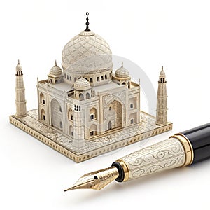 Pen tool 3D illustration