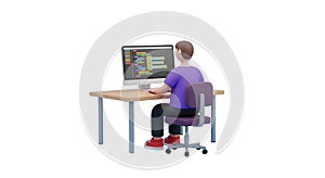 Person coding on a computer