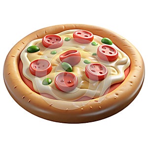 A freshly baked pizza with a crispy crust and melted mozzarella photo