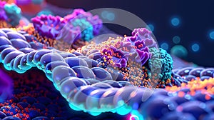 3D illustration of a plasma membrane showing detailed cellular structure and molecular components