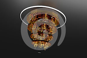 3d illustration of quantum computer