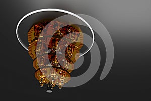 3d illustration of quantum computer