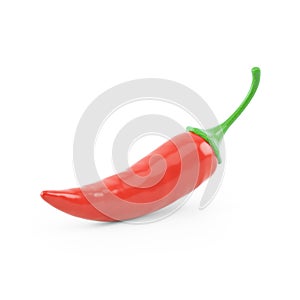 3d illustration of a red chili pepper