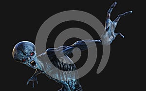 A Red eyes alien pose