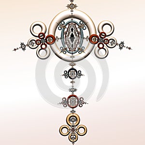 abstract fractal pattern, computer generated graphics