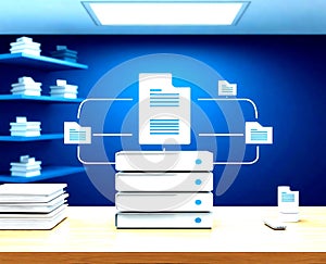 3D illustration representing cloud computing and data storage.Â Cloud computing is the delivery of computing services.