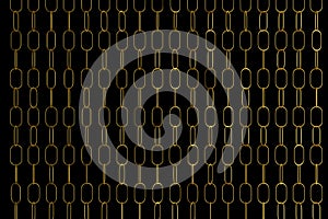 3d illustration of rows of metal chains