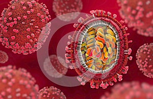 Scientifically correct representation of a flu pathogen photo