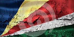 3D-Illustration of a Seychelles flag - realistic waving fabric flag