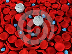 Sickle cell anemia blood cells photo
