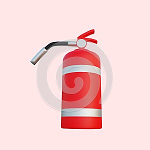 3d illustration simple object fire extinguisher