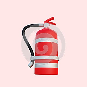 3d illustration simple object fire extinguisher