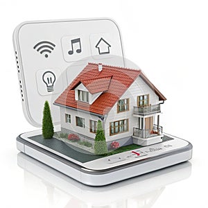 3D illustration of smart setting icon isolated on white background