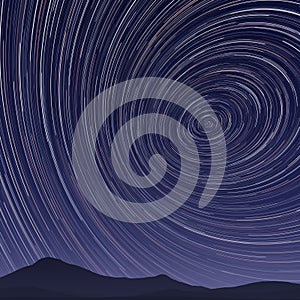 star trails night