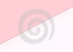 3d illustration. sweet pastel pink color paper override on white background photo