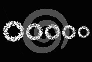 3d illustration of thrust needle bearings