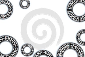 3d illustration of thrust needle bearings