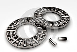 3d illustration of thrust needle bearings