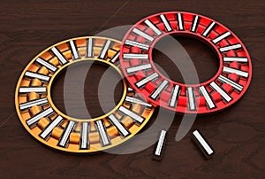 3d illustration of thrust needle bearings