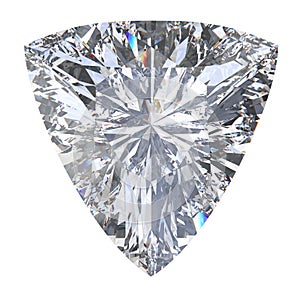 3D illustration trillion curved diamond stone photo