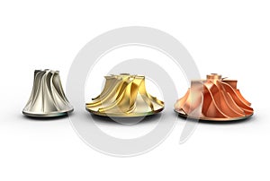 3D illustration of turbo impellers