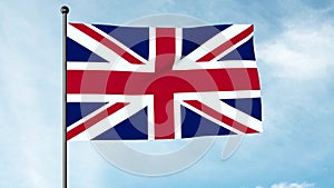 3D Illustration The Union Jack, or Union Flag, is the national flag of the United Kingdom.