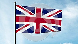3D Illustration The Union Jack, or Union Flag, is the national flag of the United Kingdom.