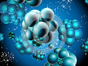 3d illustration of viruses background