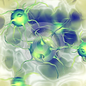 3d illustration of viruses background