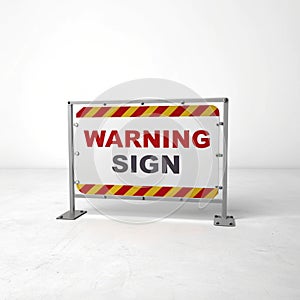 Warning 3D Illustration