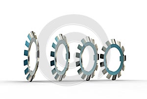 3d illustration of washers
